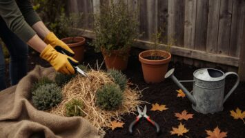Garten auf den Herbst vorbereiten, Pflanzen schützen