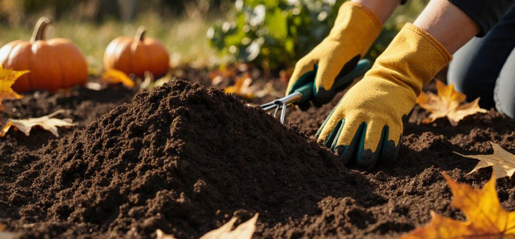 Septemberboden mit Kompost gestärkt