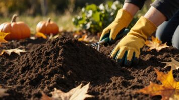 Septemberboden mit Kompost gestärkt