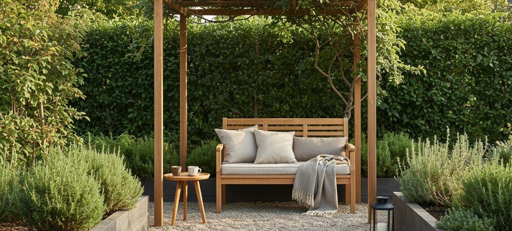 durchdachter kleiner Gartenkomfort
